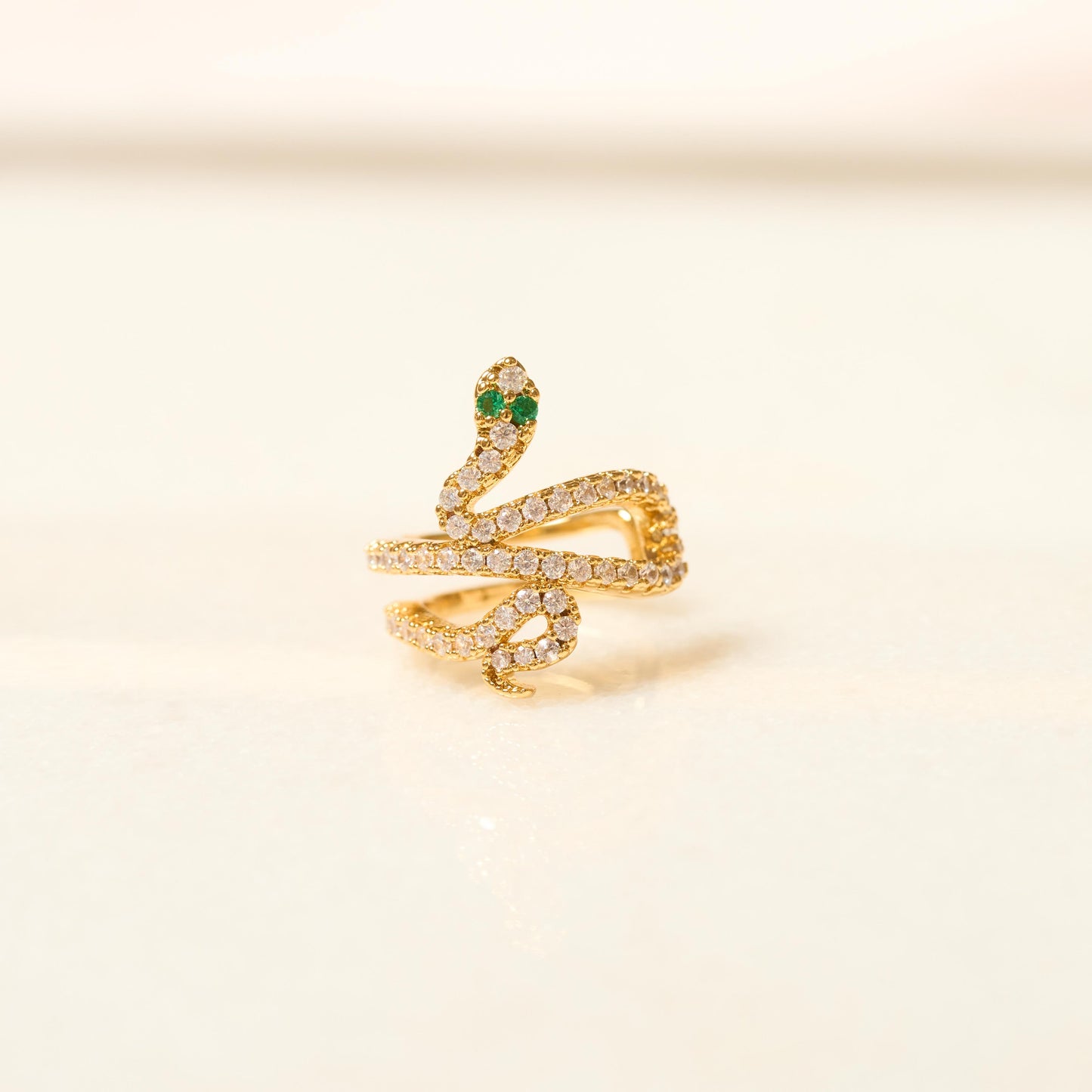 Earcuff Serpiente Brillante Oro Laminado