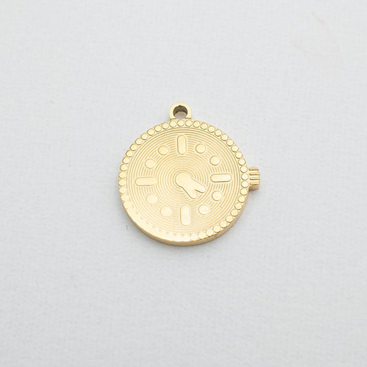 Dije Reloj Clásico Dorado