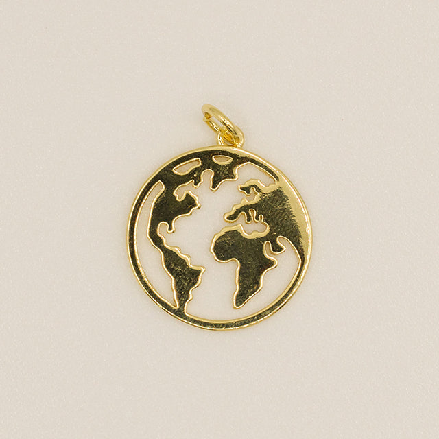 Dije Planeta Tierra Dorado