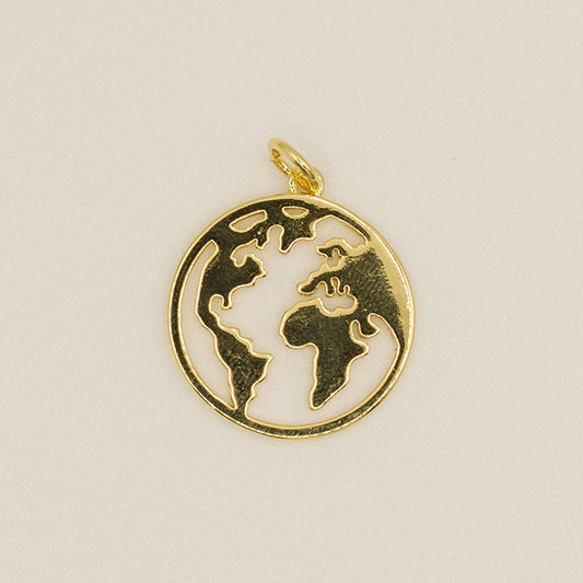 Dije Planeta Tierra Dorado