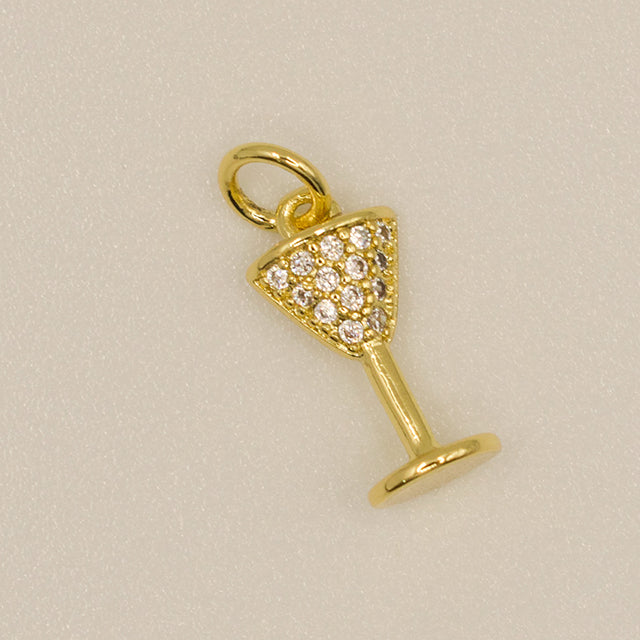 Dije Copa Martini 3D con Brillantes