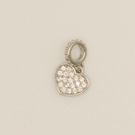 Dije Corazón Brillante | Plata Esterlina y Zirconias