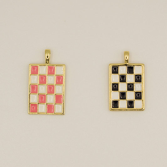 Dije Tablero de Ajedrez | Estilo Checkerboard Chic