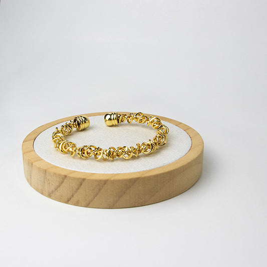 Pulsera Brazalete Nudos Entrelazados Dorados