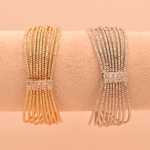 Pulsera Multicadenas con Brillo
