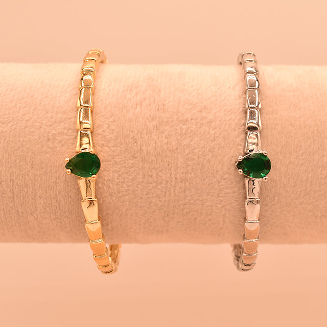 Pulsera Gota Esmeralda | Elegancia Atemporal