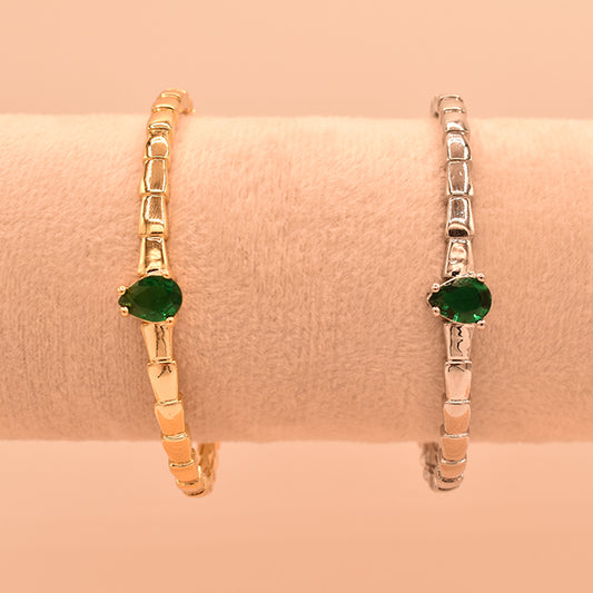 Pulsera Gota Esmeralda | Elegancia Atemporal