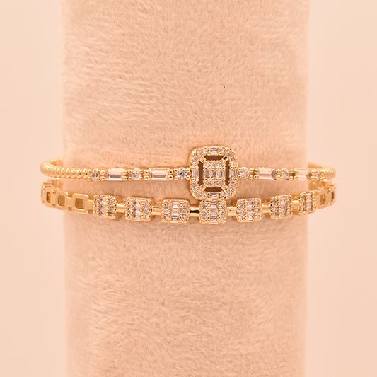Set de Pulseras Radiantes con Cristales