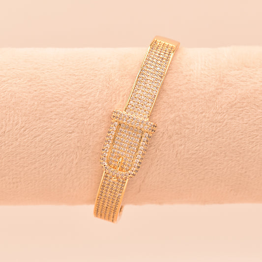Pulsera Hebilla Brillante Dorada