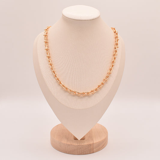 Collar Cadena Eslabones U Dorados