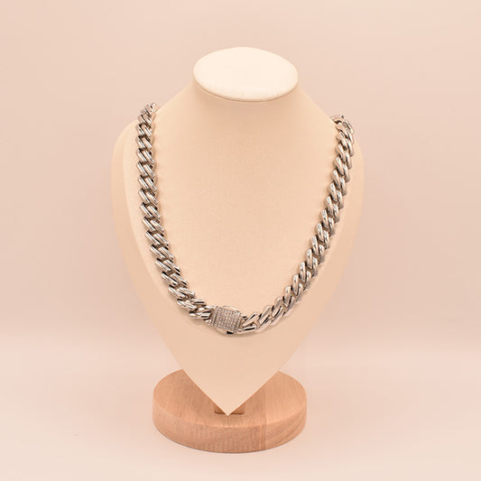 Collar Cadena Eslabones Brillo
