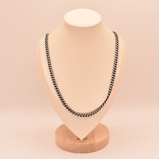 Collar Cadena Curb de Acero Inoxidable