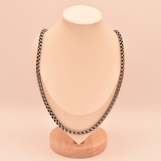 Collar Cadena Eslabones Cuadrados