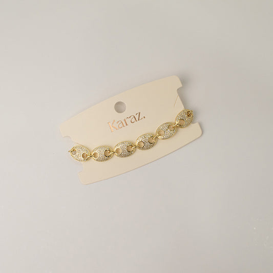 Pulsera Eslabones Mariner con Circones Brillantes