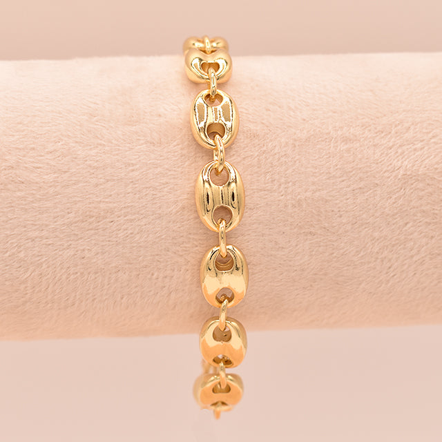 Pulsera Grano de Café Dorada