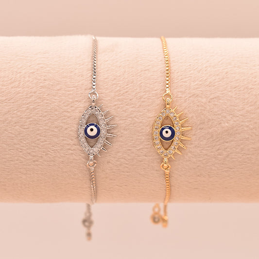 Pulsera Ojo Turco Brillante Ajustable