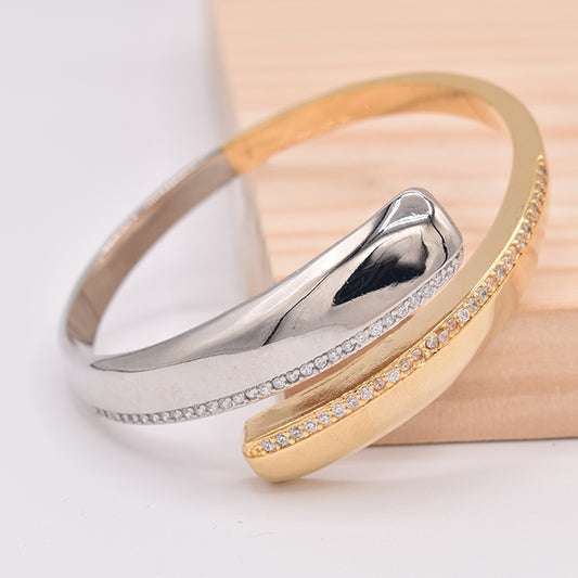 Pulsera Brazalete Dúo Brillante