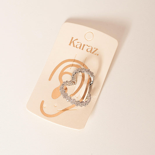 Earcuff Corazón Brillante
