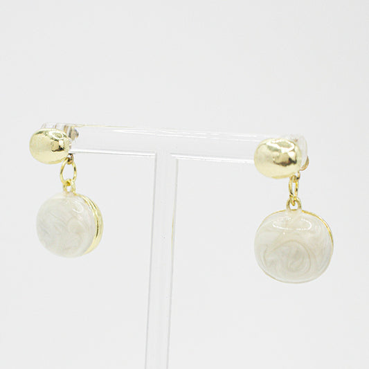 Aretes Elegancia Mármol Dorado