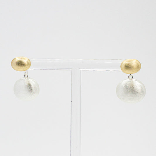 Pendientes Esferas Bicolor Mate