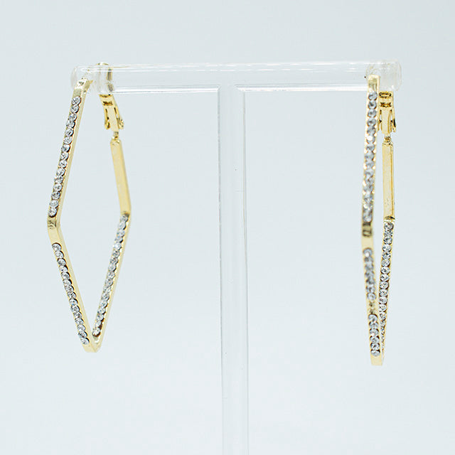 Pendientes Rombo Brillante Dorado