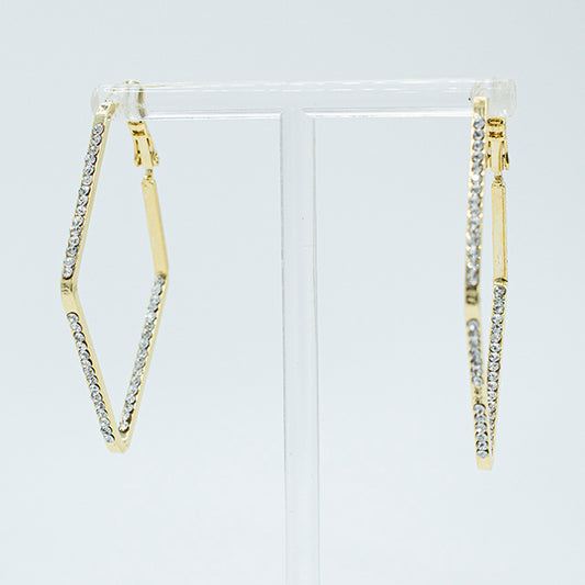 Pendientes Rombo Brillante Dorado