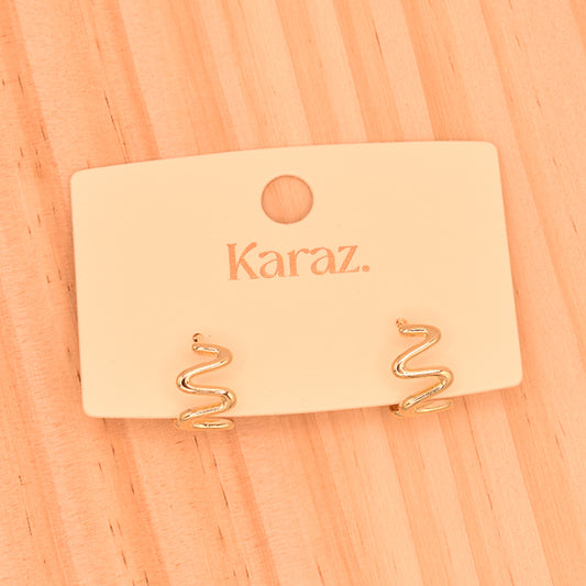 Pendientes Zigzag Dorados Karaz