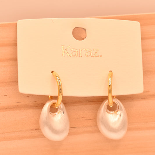 Aretes Gota Mate Dorados