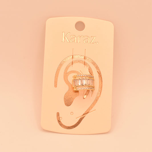 Earcuff Brillante Baguette Dorado