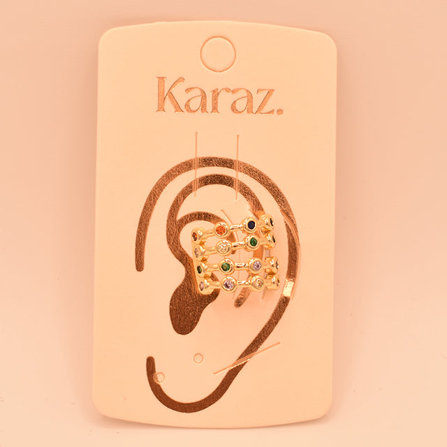 Earcuff Triple Brillo Multicolor