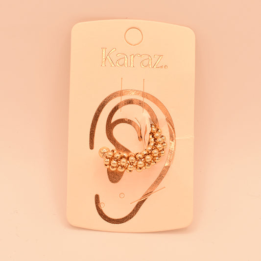Earcuff Bolitas Doradas | Sin Perforación
