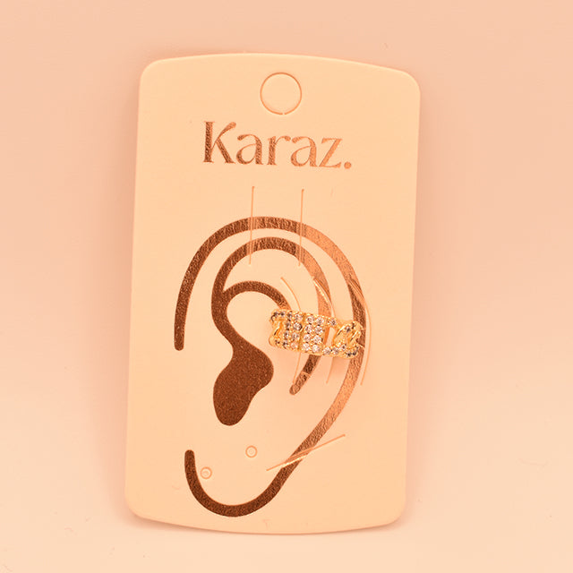 Earcuff Cadena Brillante Dorado