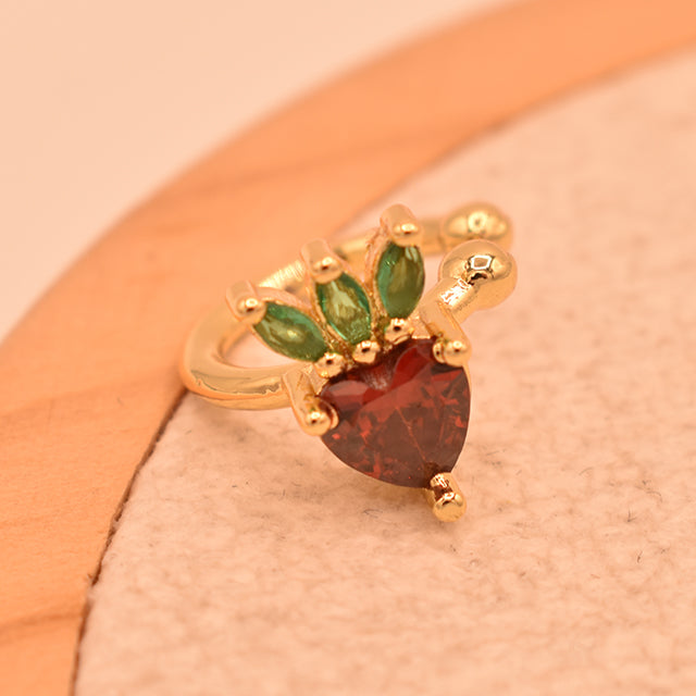 Earcuff Corazón Esmeralda
