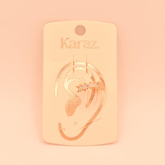 Earcuff Brillo Dorado con Circonitas