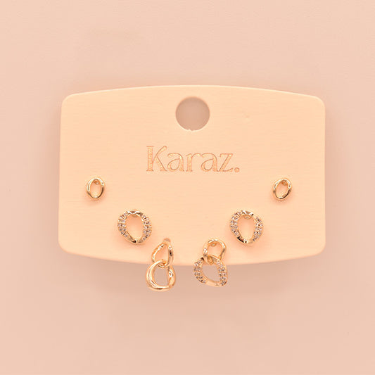 Set de Pendientes Topo Versátil con Brillo