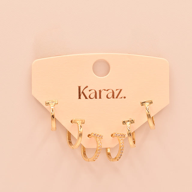 Set de Pendientes Topo Karaz