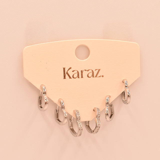 Set de Pendientes Aros Topo