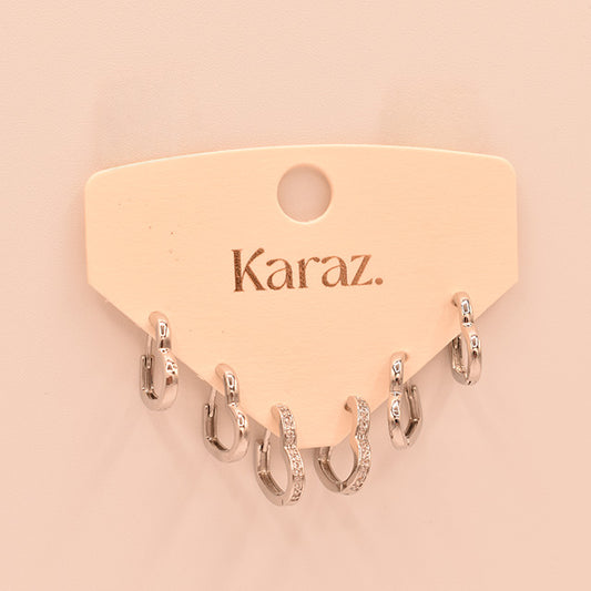 Set de Pendientes Aros Topo