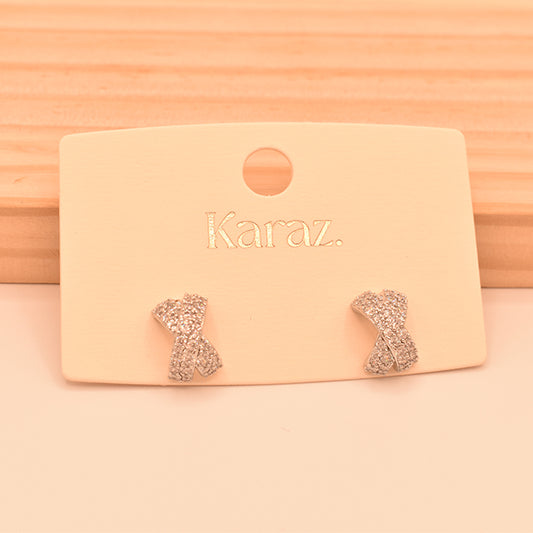 Aretes Lazos Brillantes Karaz