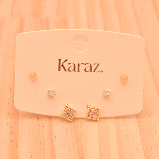 Set de Pendientes Topo y Diseño Karaz