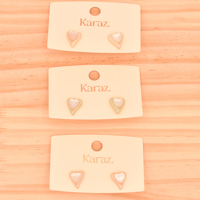 Pendientes Corazón Doble Pastel