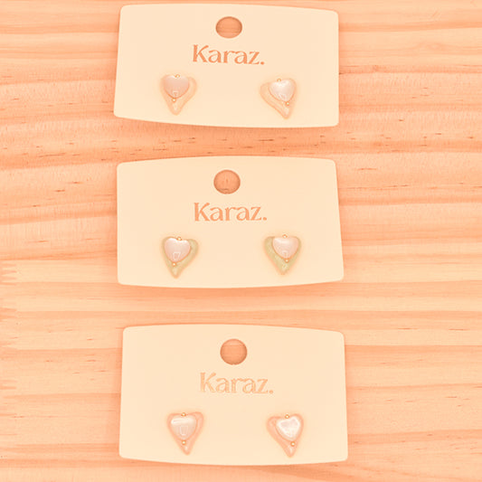 Pendientes Corazón Doble Pastel
