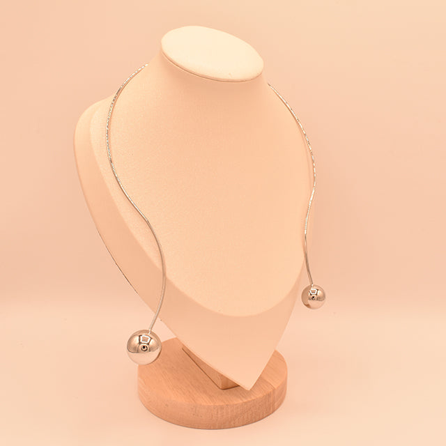 Choker Abierto Esferas Dorado / Plateado