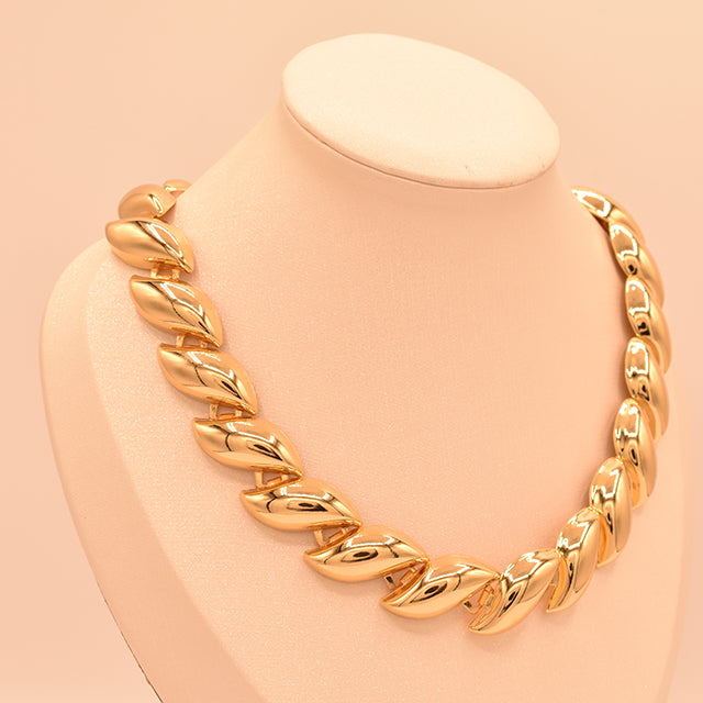 COLLAR HOJAS GRIEGAS DORADO