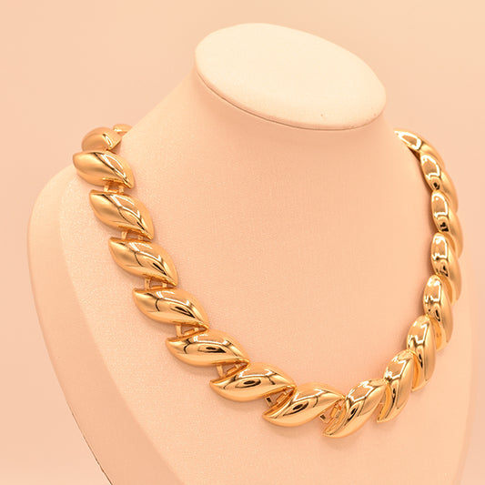 COLLAR HOJAS GRIEGAS DORADO