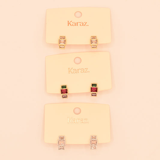 Aretes Mini Gemas Rectangulares | Brillo Sutil