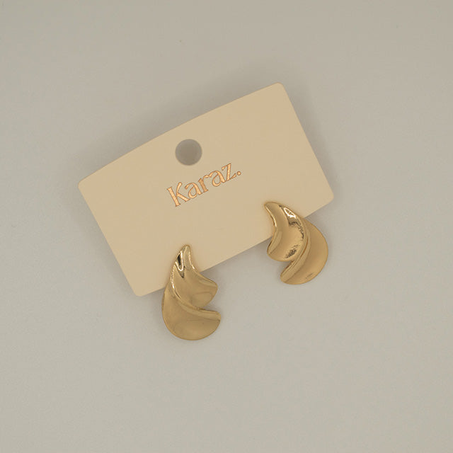 Aretes Ondas Doradas Karaz.