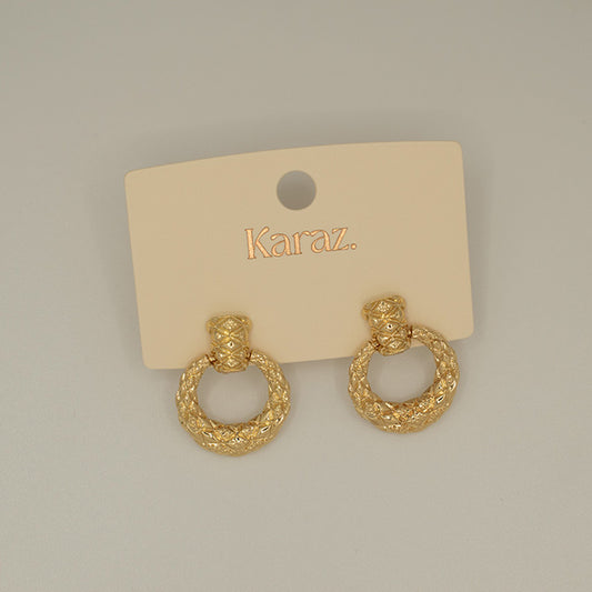 Aretes Aro Texturizado Karaz