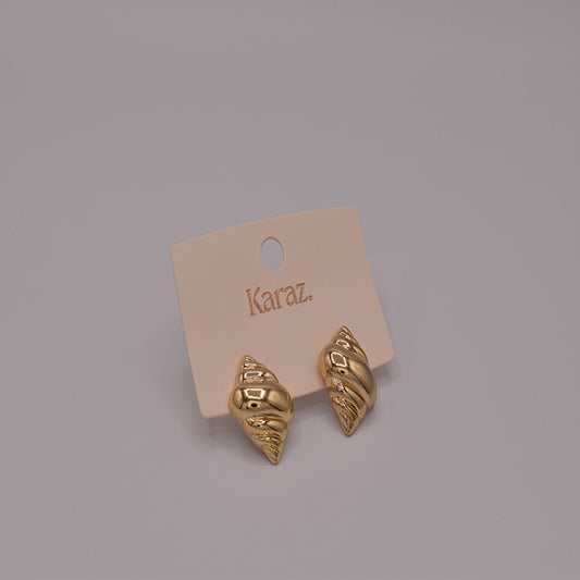 Pendientes Concha Dorada Karaz
