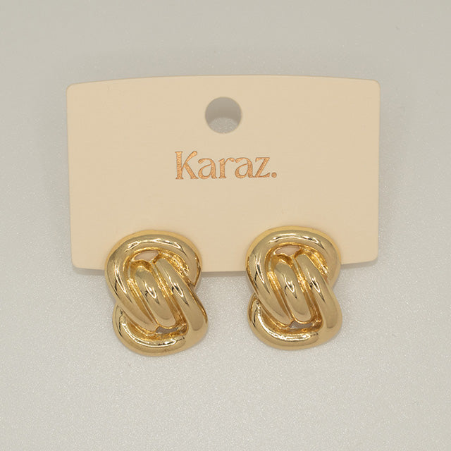 Aretes Nudo Clásico Dorados